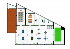 日间照料彩色平面布置图